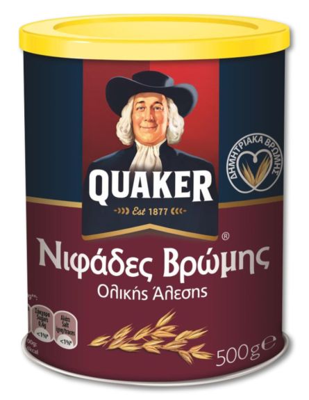 QUAKER ΟΑΤS ΜΕΤΑΛ.ΚΟΥΤΙ 500gr*24/ L 6KB / PAL 32KB