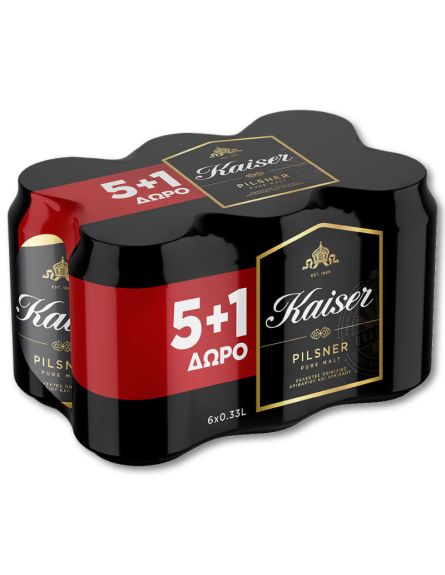 KAISER ΚΟΥΤΙ (ΠΚ 5*330ml+1Δ)*4/ L 9KB / PAL 108KB