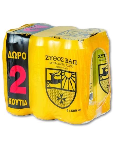 ΒΑΠ ΖΥΘΟΣ ΚΟΥΤΙ 500ml (4+2Δ)*4/ L 9KB / PAL 72KB