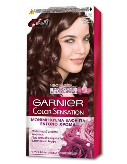 GARNIER ΒΑΦΗ ΜΑΛΛΙΩΝ COLOR SENS. 4.15 ΠΑΓΩΜΕΝΟ ΣΟΚΟΛ. 40ml*6