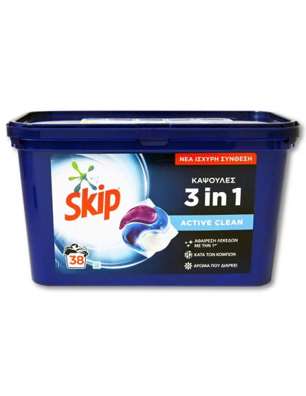 SKIP PODS 3 ΣΕ 1 ACTIVE CLEAN 3*38 ΕΛΛ.