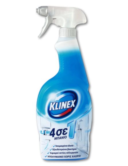 KLINEX SPRAY 4 ΣΕ 1 ΜΠΑΝΙΟ Χ/ΧΛ (ΓΑΛΑΖΙΟ) 750ml*12/ L 10KB / PAL 60KB