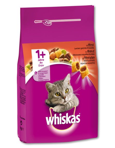 WHISKAS ΞΗΡΑ ΤΡΟΦΗ ΓΑΤΑΣ ΓΕΜΙΣΤΕΣ ΚΡΟΚΕΤΕΣ ΜΕ ΜΟΣΧΑΡΙ 300gr*14ΤΕΜ/ΚΒ