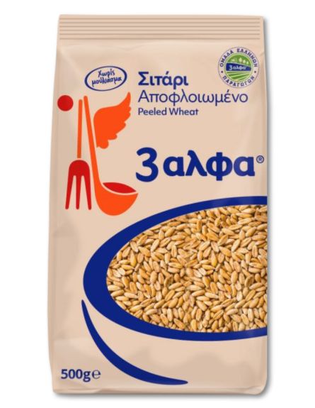 3Α ΣΙΤΟΣ ΣΚΛΗΡΟΣ ΑΠΟΦΛΕΙΩΜΕΝΟΣ 500g*20/ L 10KB / PAL 40KB