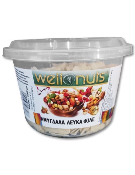 WELLNUTS ΑΜΥΓΔΑΛΑ ΛΕΥΚΑ ΦΙΛΕ ΤΑΠΕΡ 150gr*16TEM/KB