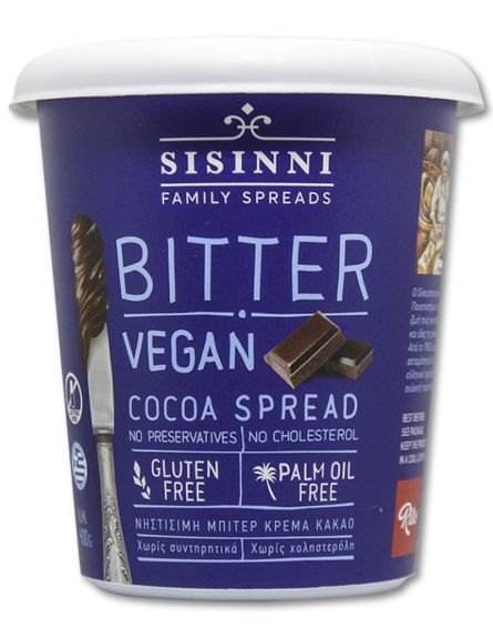 SISINNI ΠΡΑΛΙΝΑ BITTER ΜΕ ΚΑΚΑΟ VEGAN PET 400GR*12/ L 8ΚB / PAL 56KB