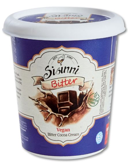 SISINNI ΠΡΑΛΙΝΑ BITTER ΜΕ ΚΑΚΑΟ VEGAN PET 1KG*6/ L 8ΚB / PAL 56KB