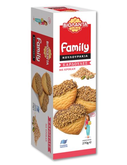 ΒΙΟΛΑΝΤΑ ΜΠΙΣΚΟΤΑ FAMILY ΚΑΡΔΟΥΛΕΣ ΜΕ ΚΡΟΚΑΝ 270g*9ΤΕΜ/ΚΒ