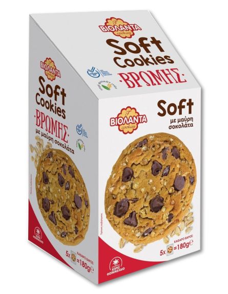 ΒΙΟΛΑΝΤΑ SOFT COOKIES ΒΡΩΜΗΣ ΜΕ ΜΑΥΡΗ ΣΟΚ.180g *12/ L 12KB / PAL 110KB