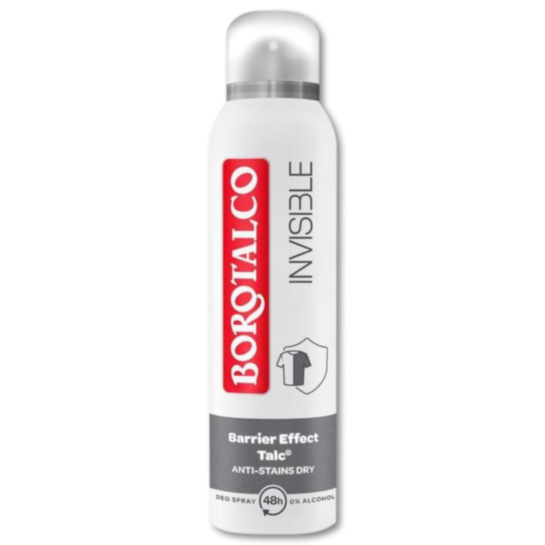 BOROTALCO SPRAY ΑΠΟΣMHTIKO INVISIBLE 150ml*12ΤΕΜ/ΚΙΒ